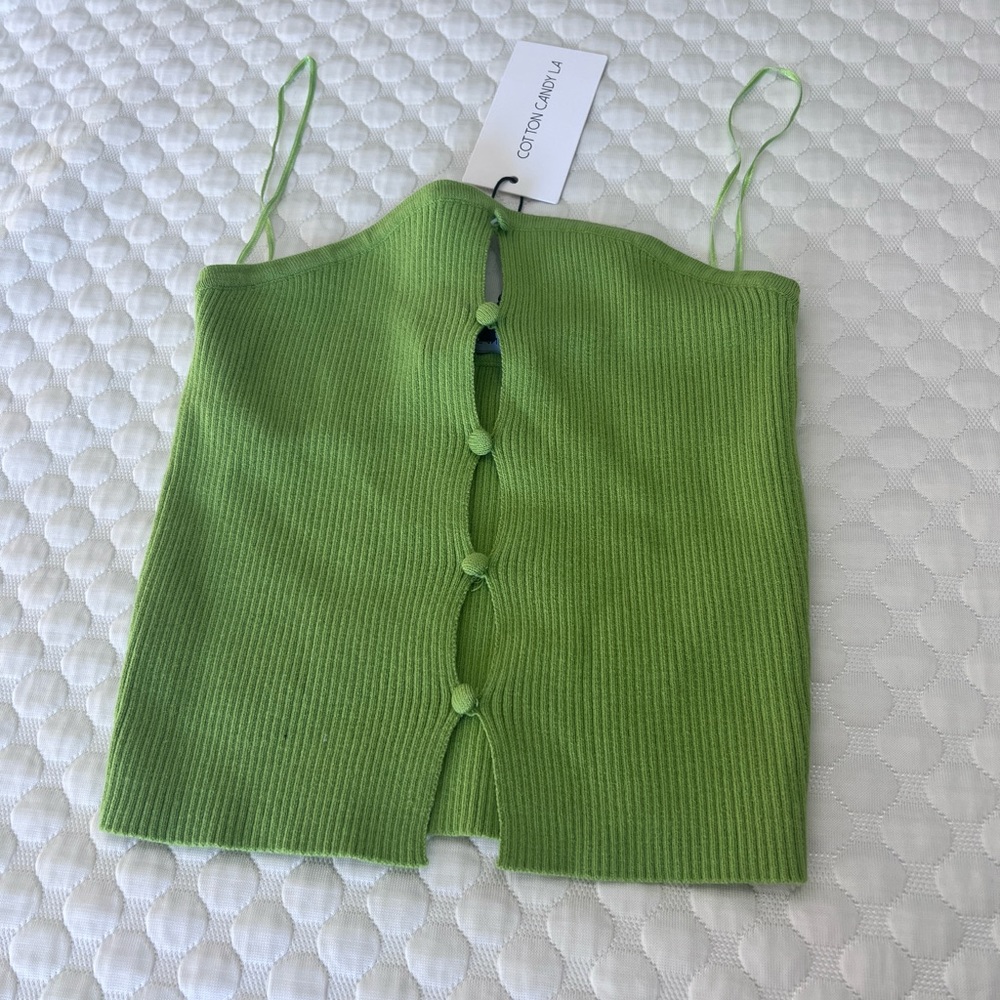 Cotton Candy LA green tube top. Stretchy. Great for St Pattys Day. Size small.
